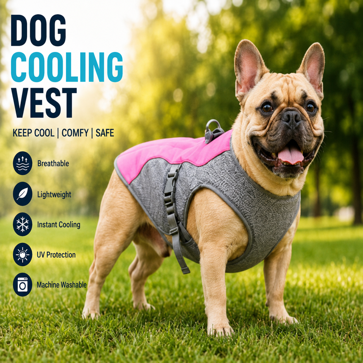 Cooling Dog Vest. Keep Your Dog Cool & Comfortable in Hot Weather