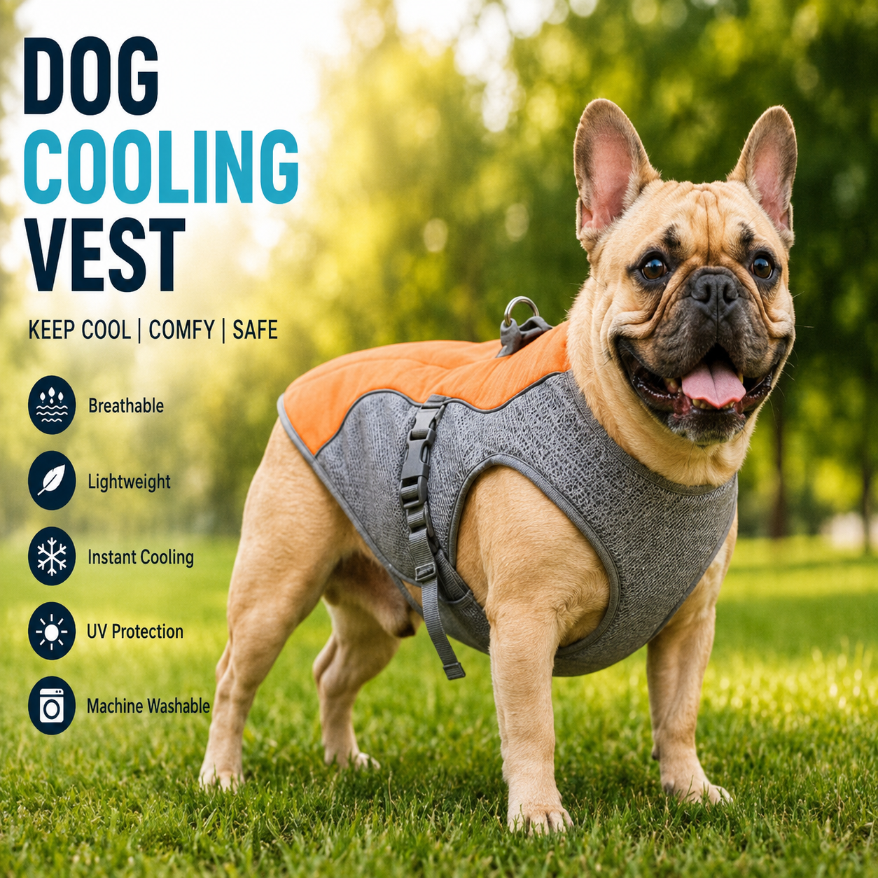 Cooling Dog Vest. Keep Your Dog Cool & Comfortable in Hot Weather
