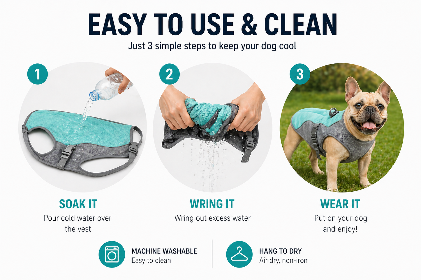 Cooling Dog Vest. Keep Your Dog Cool & Comfortable in Hot Weather