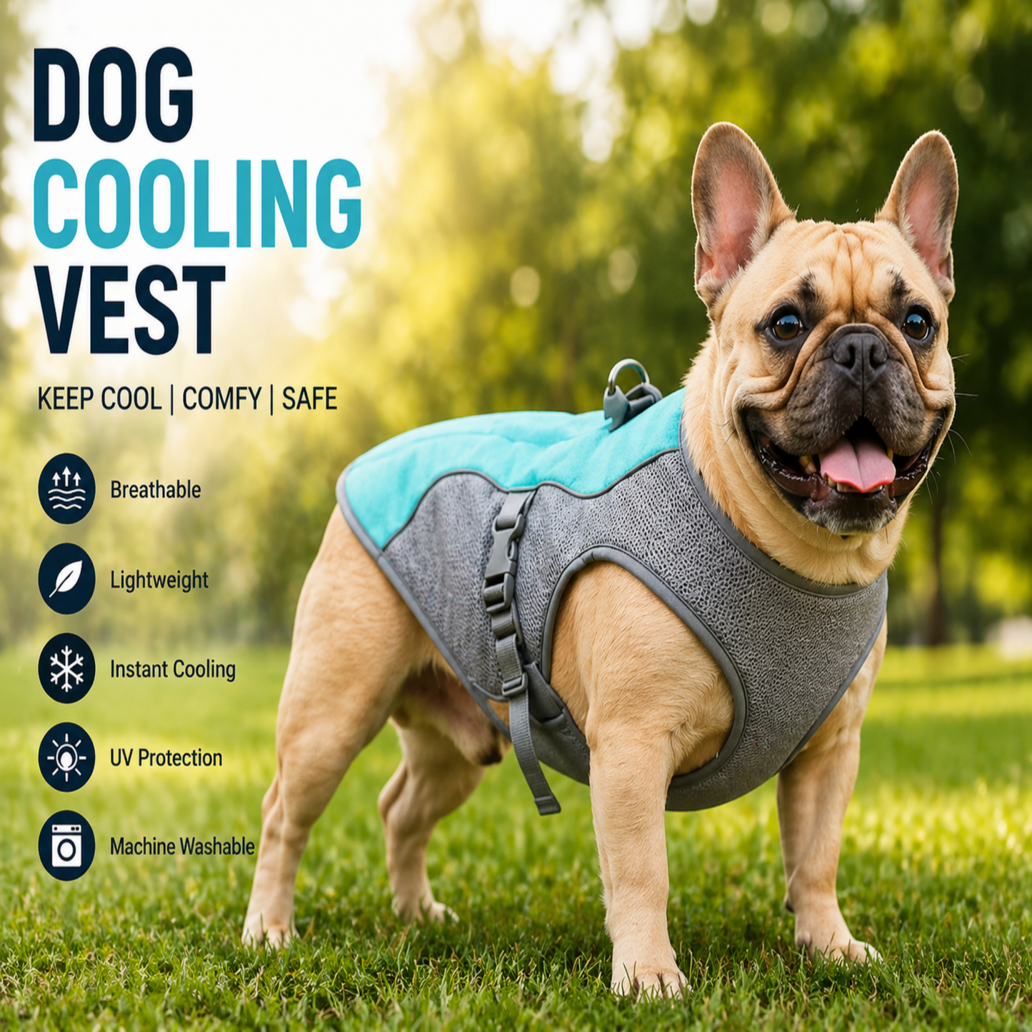 Cooling Dog Vest. Keep Your Dog Cool & Comfortable in Hot Weather