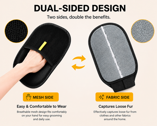 Pet Hair Remover Glove. Effortlessly Remove Loose Fur in Seconds