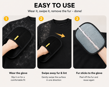 Pet Hair Remover Glove. Effortlessly Remove Loose Fur in Seconds