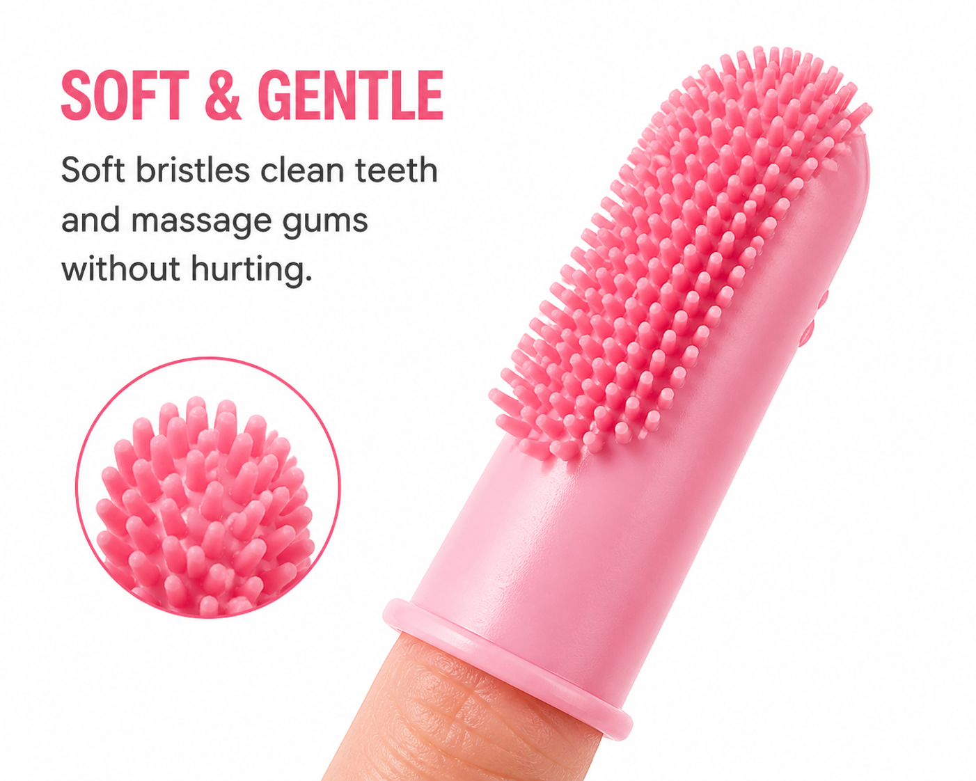 Pet Finger Toothbrush. Easy & Gentle Teeth Cleaning for Dogs & Cats